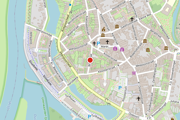 Brandweer-melding op Bresstraat, Doesburg op 6 mei, kaart-overzicht