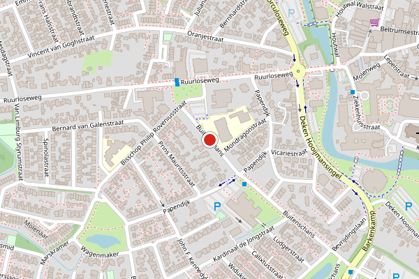 Brandweer-melding op Buitenschans, Groenlo op 24 juni, kaart-overzicht