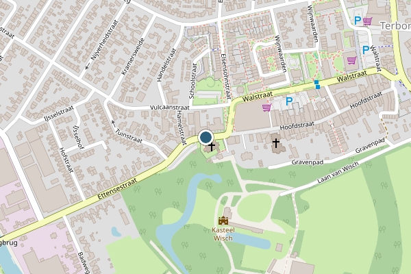 Politie-melding op Hoofdstraat, Terborg op 24 juni, kaart-overzicht