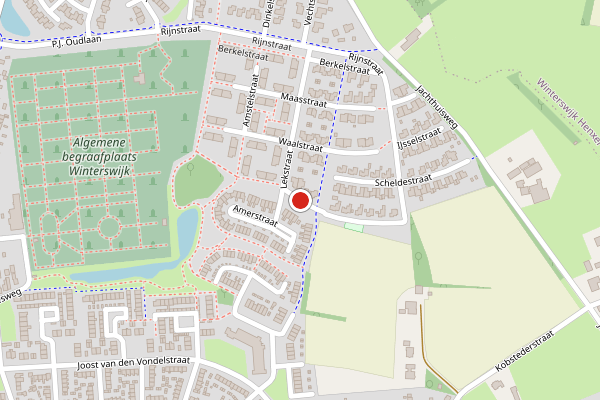Brandweer-melding op Lekstraat, Winterswijk op 24 juni, kaart-overzicht