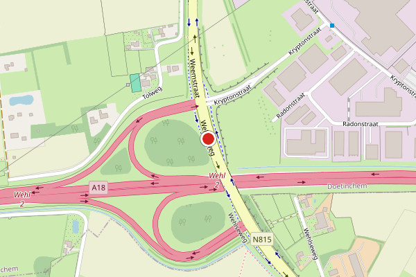 Brandweer-melding op Nieuw Wehlseweg, Wehl op 24 juni, kaart-overzicht
