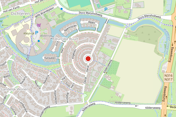 Brandweer-melding op Konrad Adenauerplein, Doetinchem op 26 juni, kaart-overzicht