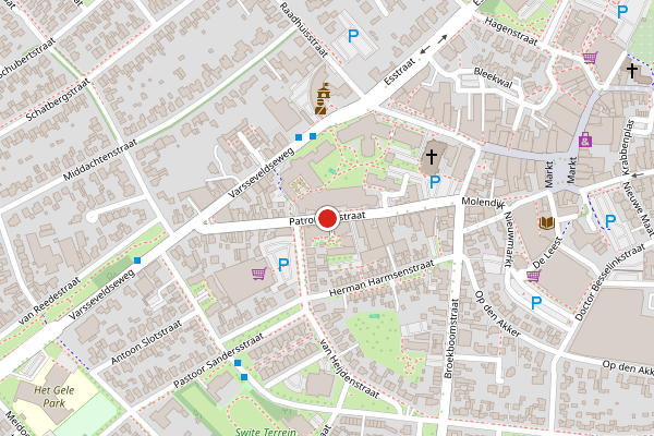 Brandweer-melding op Patronaatsstraat, Lichtenvoorde op 26 juni, kaart-overzicht