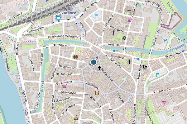Politie-melding op Turfstraat, Zutphen op 27 juni, kaart-overzicht