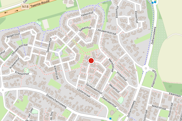 Brandweer-melding op Spreeuwenhof, Varsseveld op 27 juni, kaart-overzicht