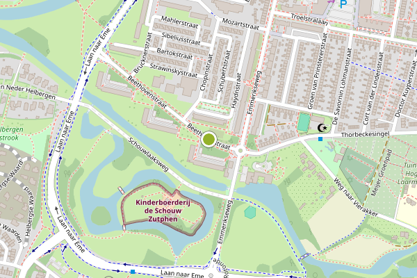 Ambulance-melding op Beethovenstraat, Zutphen op 27 juni, kaart-overzicht